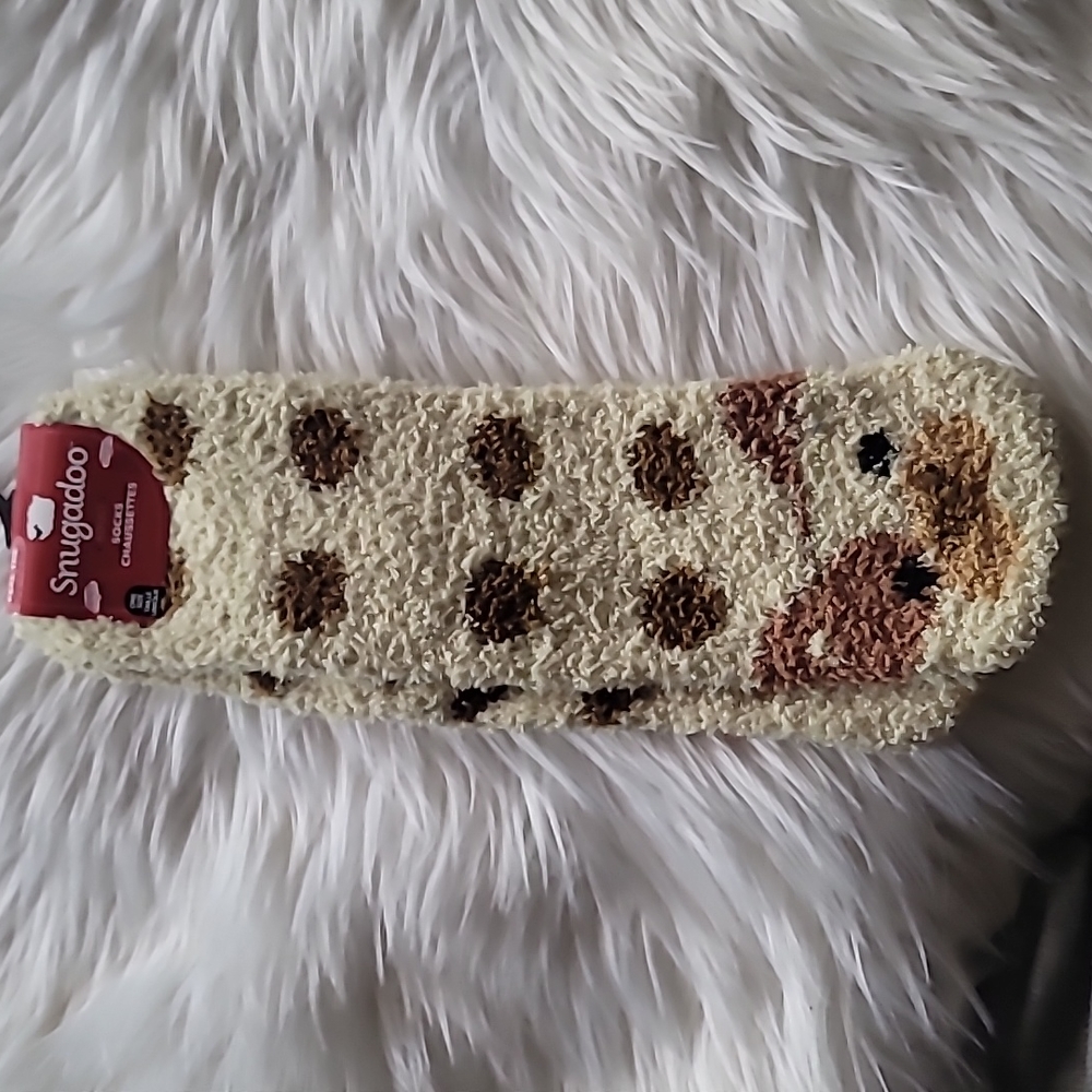 Snugadoo Kitty Cat Cream with Dots Socks